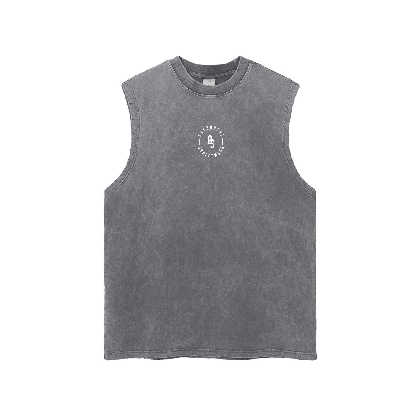 Snow Washed Frayed Hem Tank Top