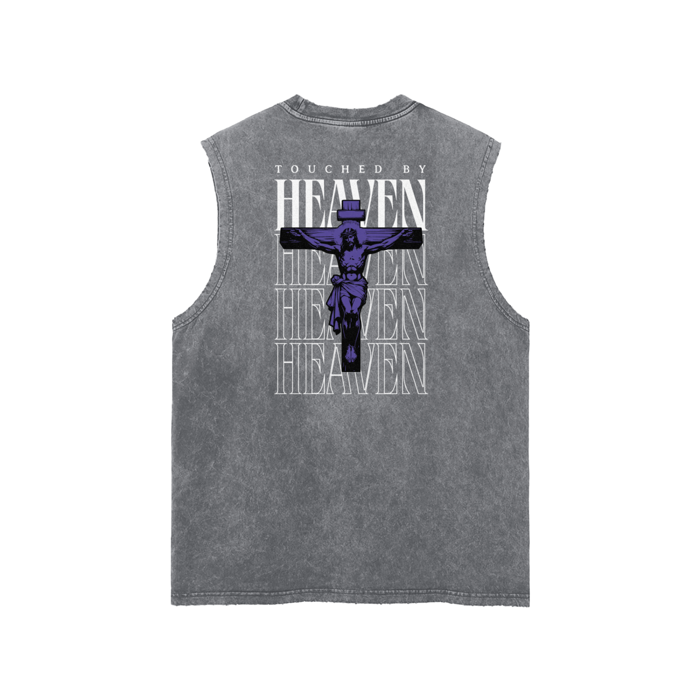 Snow Washed Frayed Hem Tank Top
