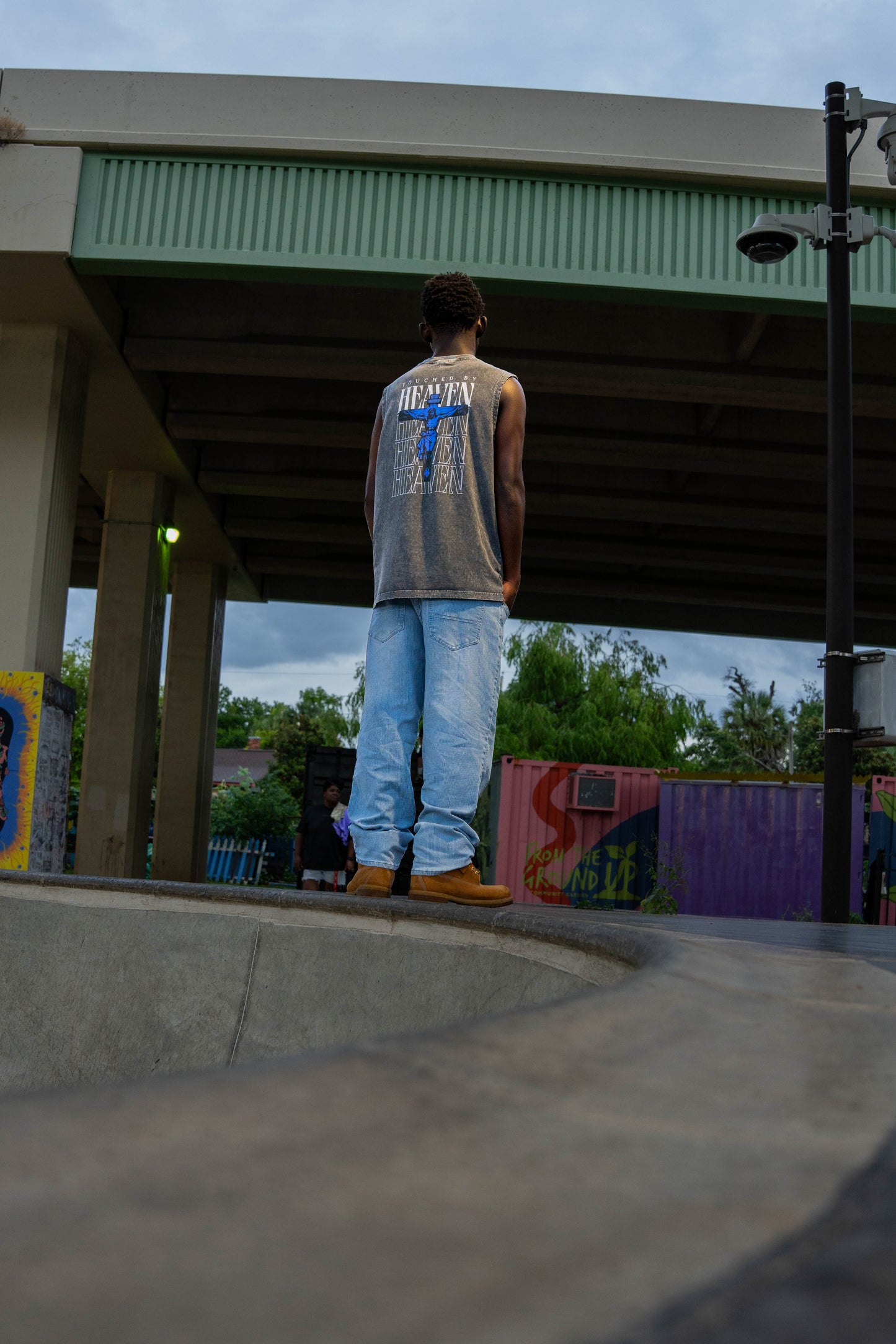 Snow Washed Frayed Hem Tank Top